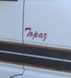 VW T4 Autosleeper Topaz Side Logo