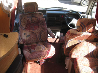 VW T4 Autosleeper Gatcombe Front Cab Seats