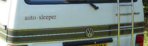 VW T4 Autosleeper Trident Rear Stripe and Logo